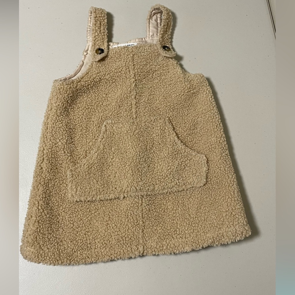 Teddy Bear Sherpa Overall dress/skirt 4 years old
